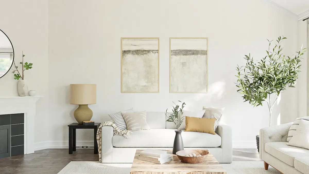 Bright, sunlit living room kept cool through a GTA summer